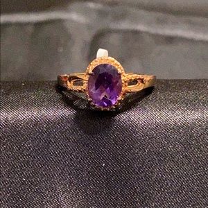 Amethyst Rose Gold Ring